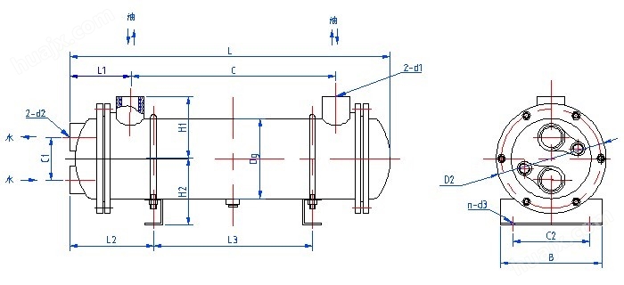 GLC系列列管式冷却器结构图